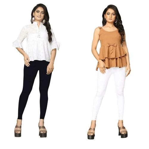 Pelian Women Orange Full, Ankle Length Legging (XL)