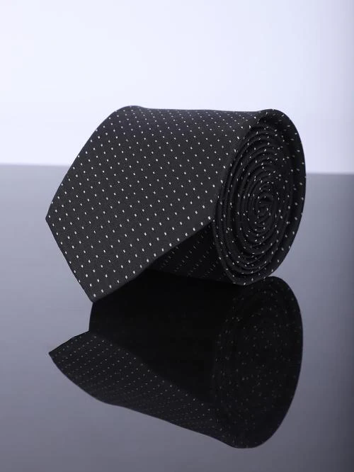 Men Black Italian Style Silk Neck Broad Tie