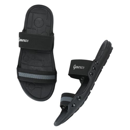 Generos Men's Grey Casual Flip Flop Slipper