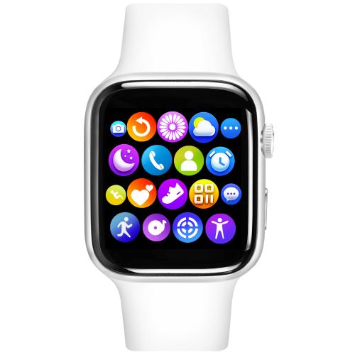 LOIS CARON Collection White Smart Watch With Bluetooth Call , Heart Rate Monitor ,Fitness and Step Tracker for Men , Women , Boys , Girls- Compatible With Android & iOS (LOIS CARON LCSW -T 55(White))