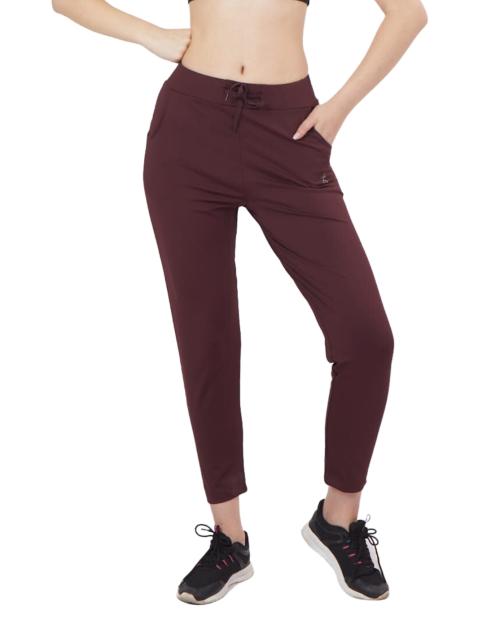 Buy Carobella Women's Activewear Lycra Blend Slim Fit Pant Solid