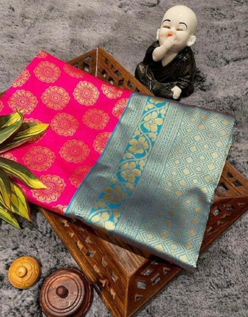 PANETAR Fancy Wedding Jacquard Saree For Bridal