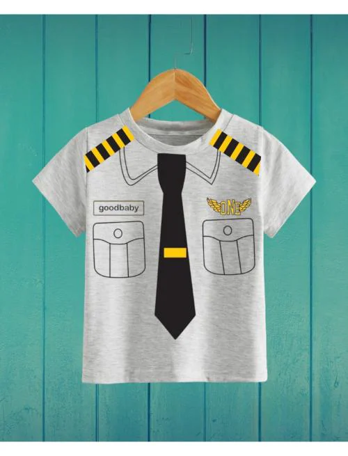 WAAMY69 100 % Cotton Trending Summer Tshirt For Boys&Girls_Melange_5-6 Y