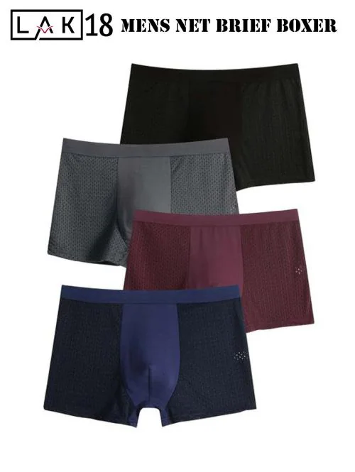 LAK 18 Mens Dots Printed Pouch Briefs Boxer Underwear Breathable Casual Style Solid Shorts with Ultrasoft Waistband, Multicolor (Mens-Dots-Brief) PACK OF 3 (M)