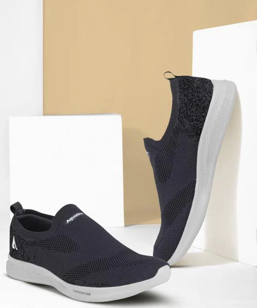 Aqualite Dark Grey & Black Running Shoes Mens