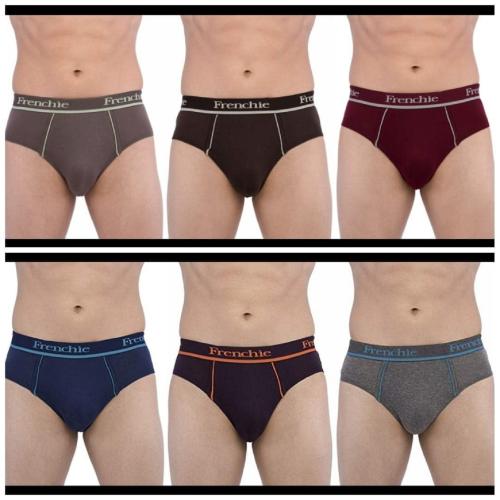 VIP Frenchie Outer Elastic Men's Cotton Briefs (Pack of 6)