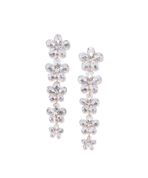 YouBella Women Gold Plated Jewellery Valentine Collection AAA Swiss Zircon Fashion Fancy Party Wear White Earrings for Girl's and Women's