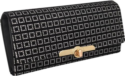 Mr. Raaq Creation White Synthetic Leather Clutch 8.5 inch