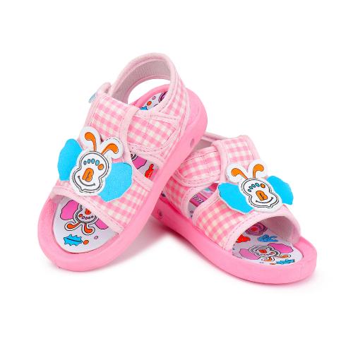 CAMRO Jingle-06 Pink Butterfly Printed Chu-Chu Musical Walking Sandals for Baby Boys & Baby Girls