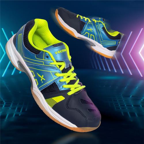 Vector X Perfecto Badminton/Tennis Court Shoe for Men(Red-Black)