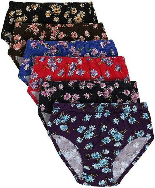 RCK ROCKERS Girls Multicolor Cotton Pack of 6 Panties (7-8 Y)