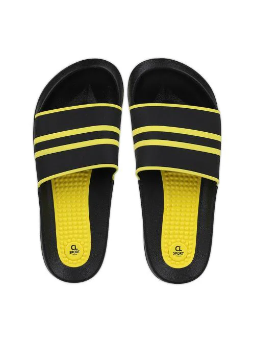 CL Sports Yellow Sliders for Men