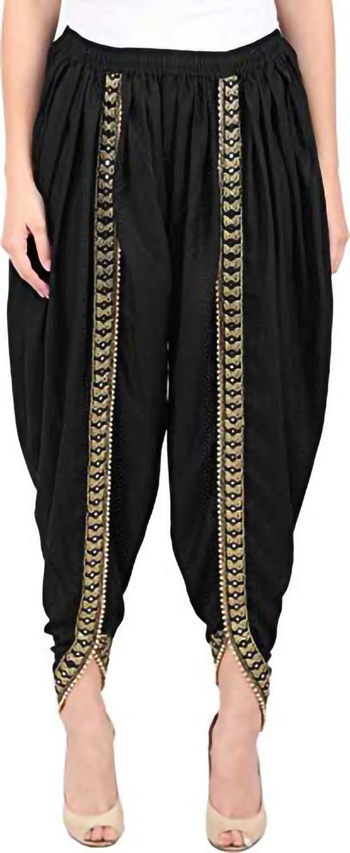 ALAXENDER Harem Pant Dhoti For Women Solid Color Free Size (28 till 32)