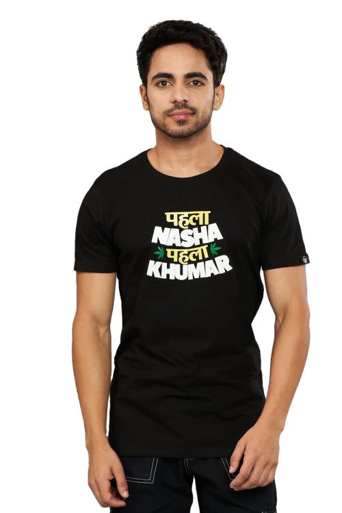 Saregama Chutzpah T shirt Pehla Nasha Pehla Khumar | Black | Male | L