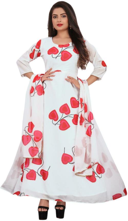 LICHI FASHION Women Cotton Blend Ethnic Top Pant Dupatta Set