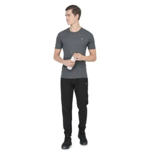 Buy FIVVO Tshirt and Track Pant Regular Fit Short Sleeves Solid T
