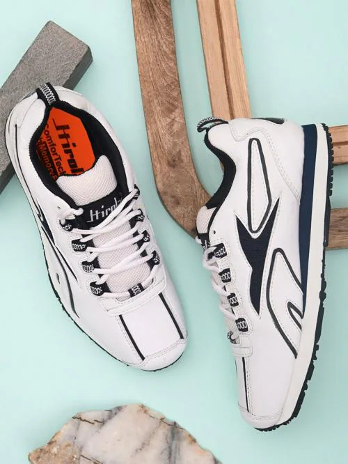 Hirolas Multi Sport Shock Athletic Absorbing Walking Running Fitness Athletic Training Gym Fashion Sneaker Shoes - White/Blue