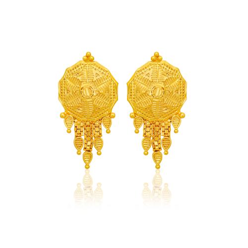 arch fashion Traditional Gold Platted Wedding Stud Earrings Collection ERG1995
