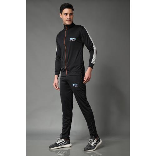 PRJ IN STYLE 2 WAY LYCRA Mens Black Track Suit