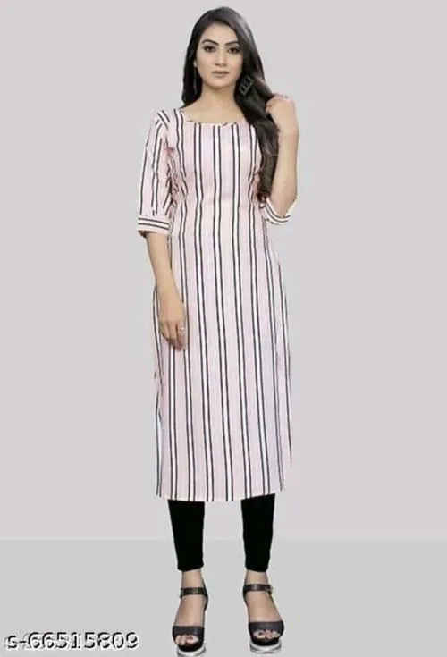 SHREE INFINITY EXPORT Women Multicolor Solid Crepe A-Line Kurta
