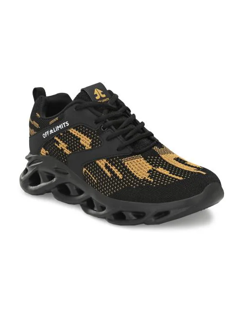 OFF LIMITS CEASER Black / Gold Running Shoes For Men
