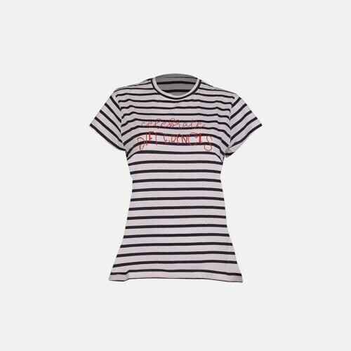 Buy Rad Prix Women Blue Stripe Printed T- Shirts Online at Best Prices ...