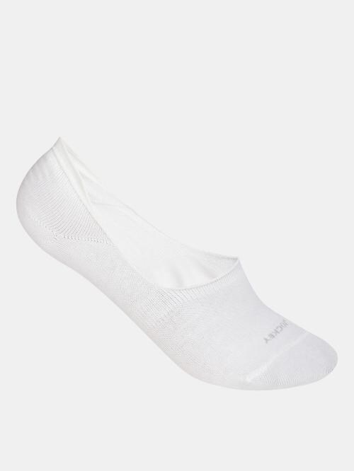 Jockey 7484 Women's White Solid Cotton Blend No-show Socks
