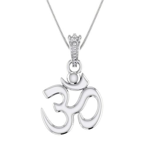 Buy Akshat Sapphire Pure Silver OM Pendant Suitable For Men and Women