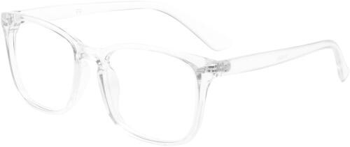 ROZZETTA CRAFT Blue Cut Rectangle Full Rim Transparent Frames (Men And Women)