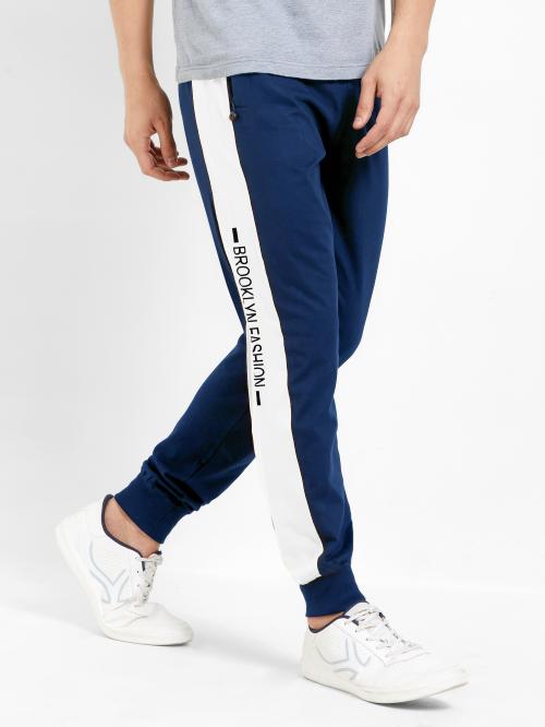 Maniac Trackpant/mens trackpant/men pant/trackpant/Maniac Striped Men's Navy Cotton Joggers
