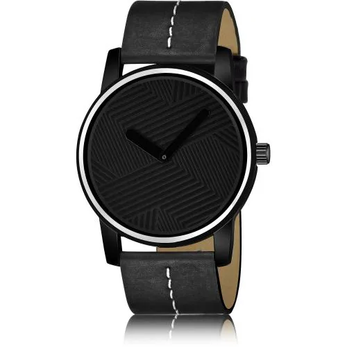 NEUTRON Brand New Designer casual professional Black Colour Analog Genuine Leather Belt Watch For Boys And Men - BL46.67