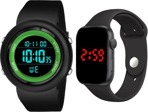 Hala Digital Green Watch For Boys - (LED-BEN-GREEN-SQUARE)