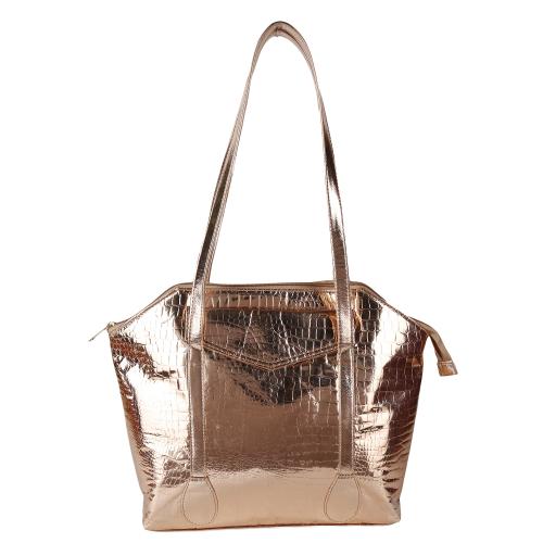 ANTIN Rose Gold Metallic Faux Leather Shoulder Bag