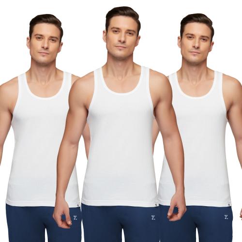 XYXX Pack of 3 Intellieaze Super Combed Cotton Nova Men Vests