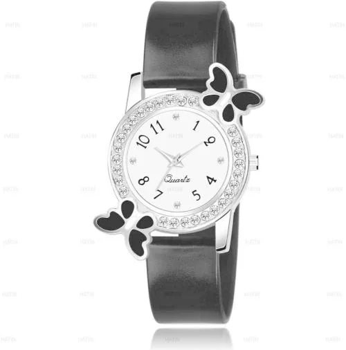 Buy Bolun Analog White Dial Black Strap Watch For Women Online at Best