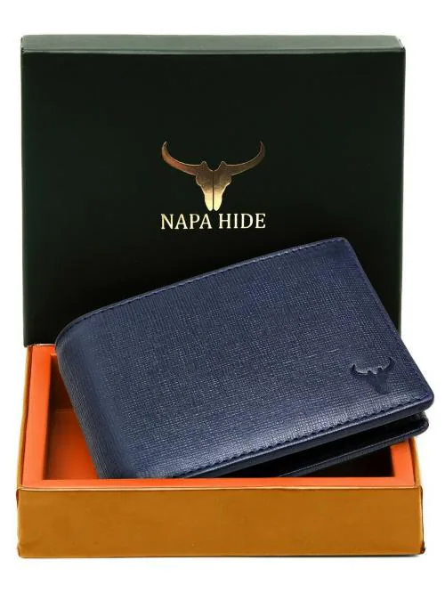 NAPA HIDE Genuine Leather Men Blue Wallet
