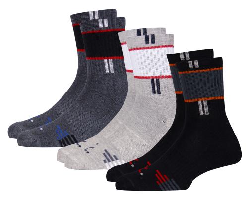 RC. ROYAL CLASS Men Sports Pure Cotton Calf Length Cushioned Terry Towel Multicolored Socks (Pack of 3 Pairs)