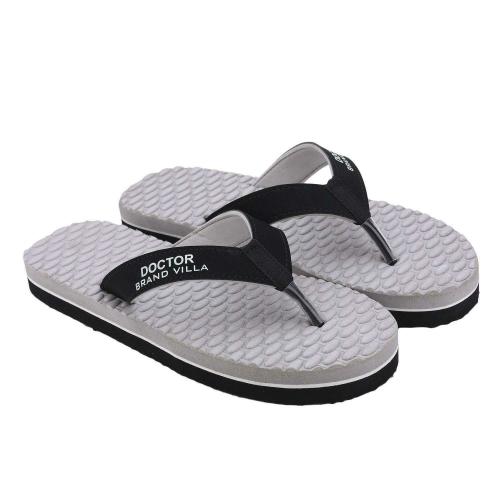 Brand Villa Women Ortho Care Flip Flops Slippers (Grey), Size 7 UK