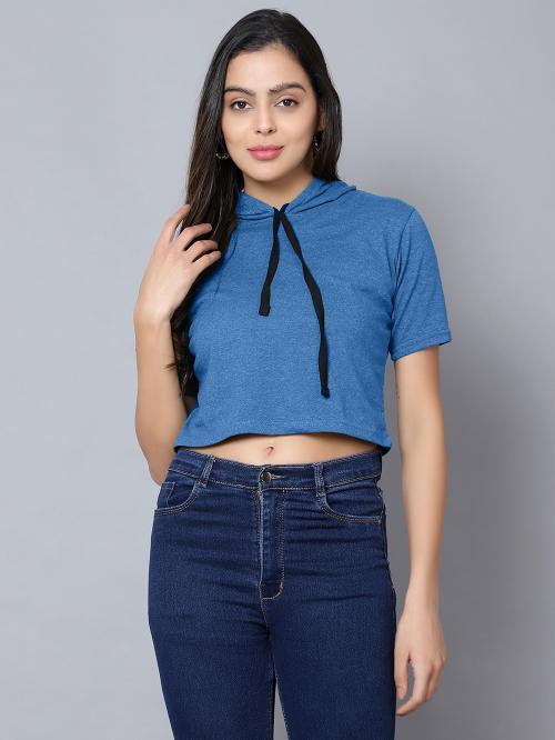 DIAZ Stylish Crop Tops for Women, Half Sleeves Crop Top, Cotton Crop t Shirts for Women & Girls, Women Crop Top T Shirt