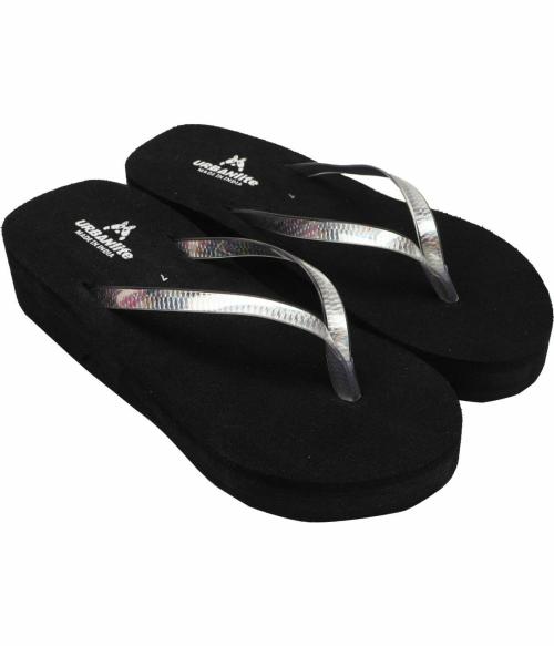 Urbanlite Silver Slippers for Women