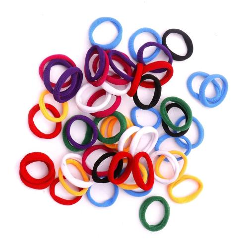 Buy Navmav Multicolor Cotton Stretchable Hair Rubber Band (Women And Girls) (Pack Of 200) Online