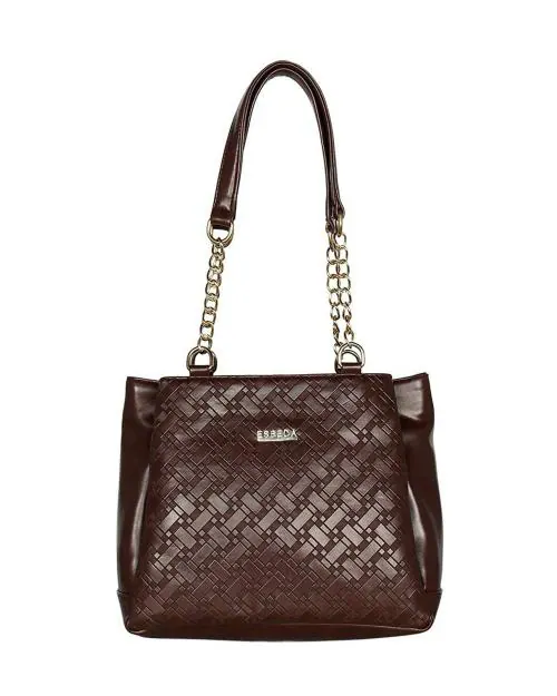 ESBEDA Brown Color Embossed Textured Handbag For Women