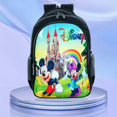 Myron Large 35 L Backpack Mickey mouse 1st/2nd/3rd/4th & 5th Class Light weight Trendy for Boys & Girls (Black)