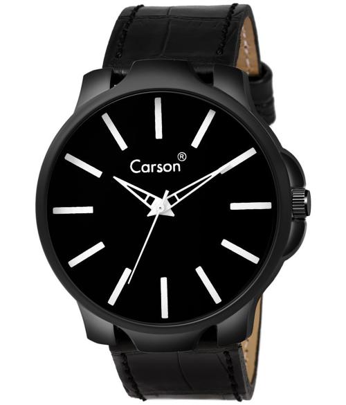 CARSON Analogue Date Display All Black Dial Watch for Men CR-5046