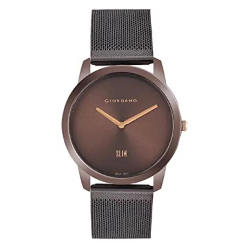 Giordano Analog Brown Dial Brown Strap Watch For Men