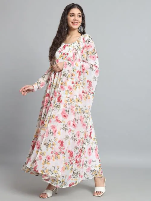 Fab Fashion Anarkali Gown (Multicolor)