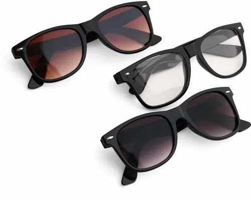 PIRASO UV Protection Clubmaster Full Frame Multicolor Sunglasses (Men and Women) - L (pack of 3)