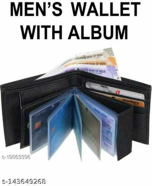 Felice Men Black Wallet (7 Card Slots)