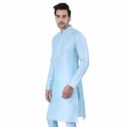 HUZUR Sky Blue Mens Silk Plain Kurta Only l Huzur l Silk Kurta l Slim Fit l Latest Design l Ethnic l Set l Fashion l Kurta set l For Men