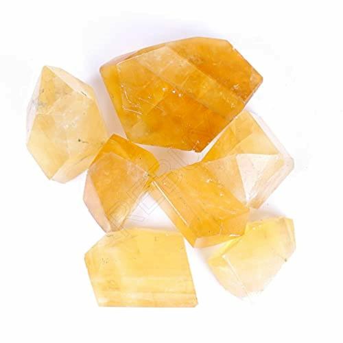 REBUY Natural Untreated Honey Calcite Rough Stone